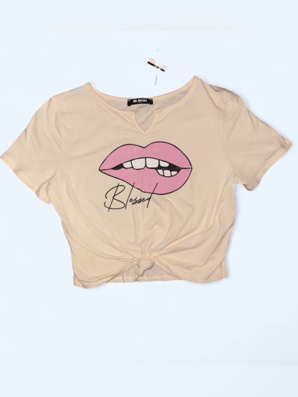C Mini USA NWT “Blessed” Graphic Baby Tee - Size S
